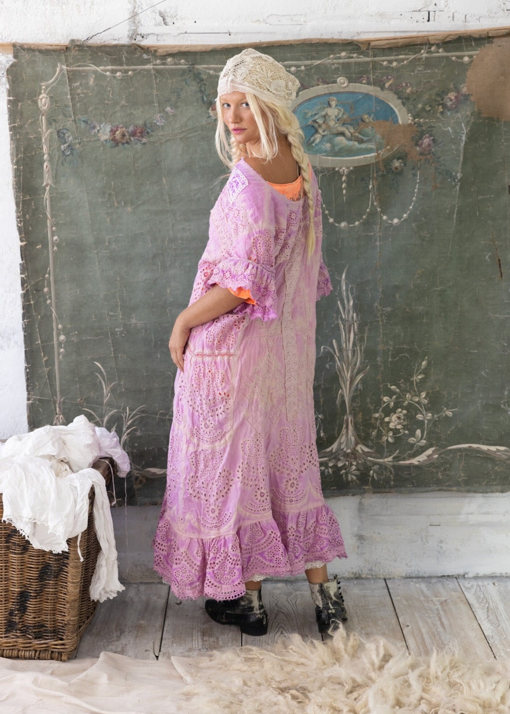 Magnolia Pearl Eyelet Anna Grace Dress 975 Purple Boba