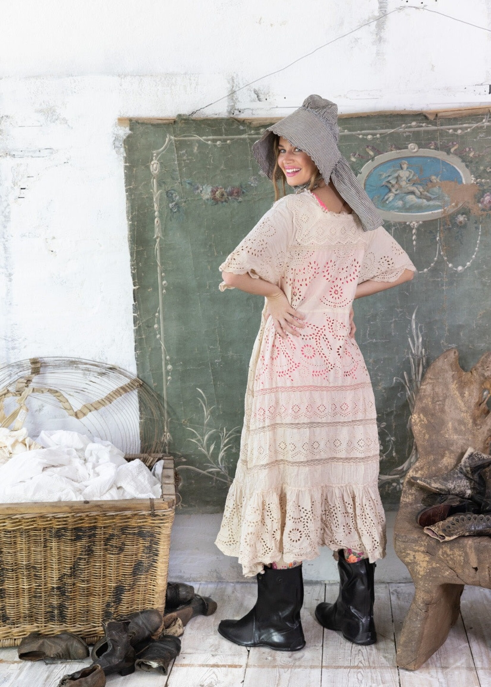 Magnolia Pearl Eyelet Heeren Dress 974 Moonlight