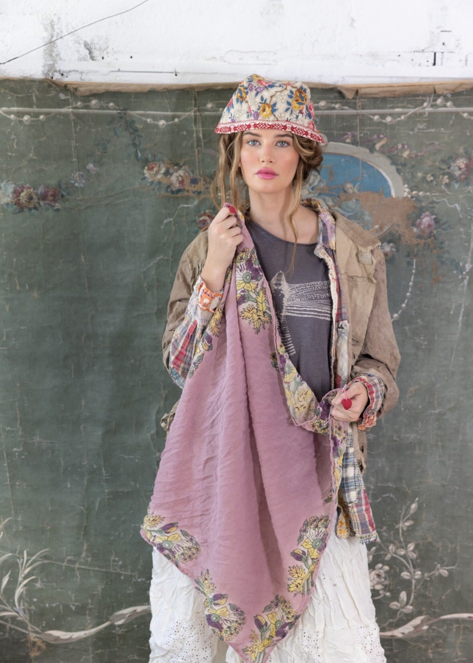 Magnolia Pearl Tara Scarf 145 Azalea