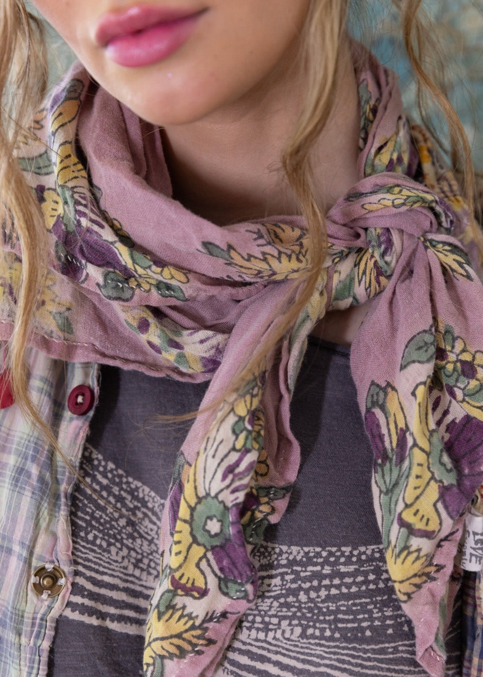 Magnolia Pearl Tara Scarf 145 Azalea