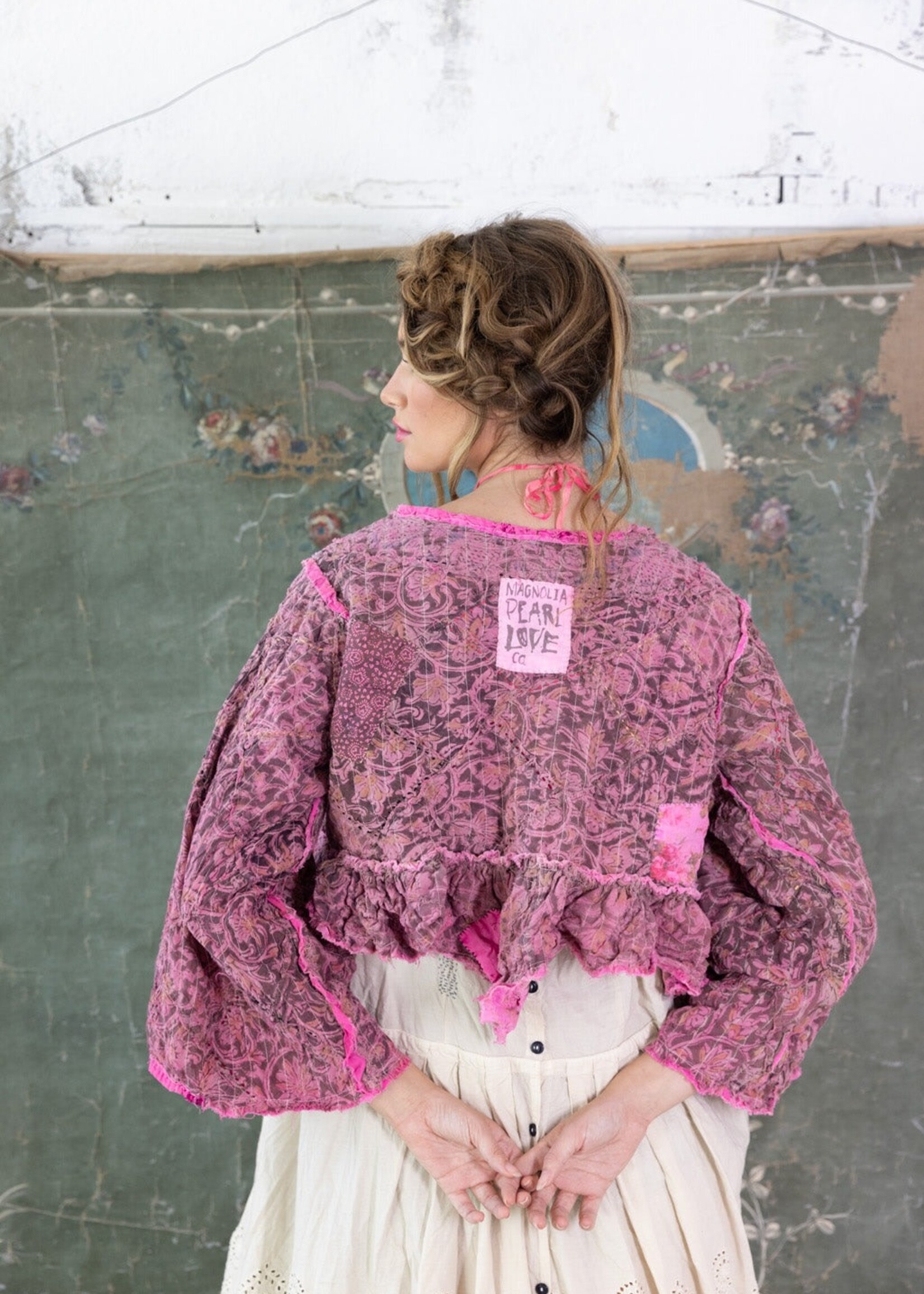 Magnolia Pearl Quilted Lise Lotte Piano Shawl Jacket 833 Pomegranate