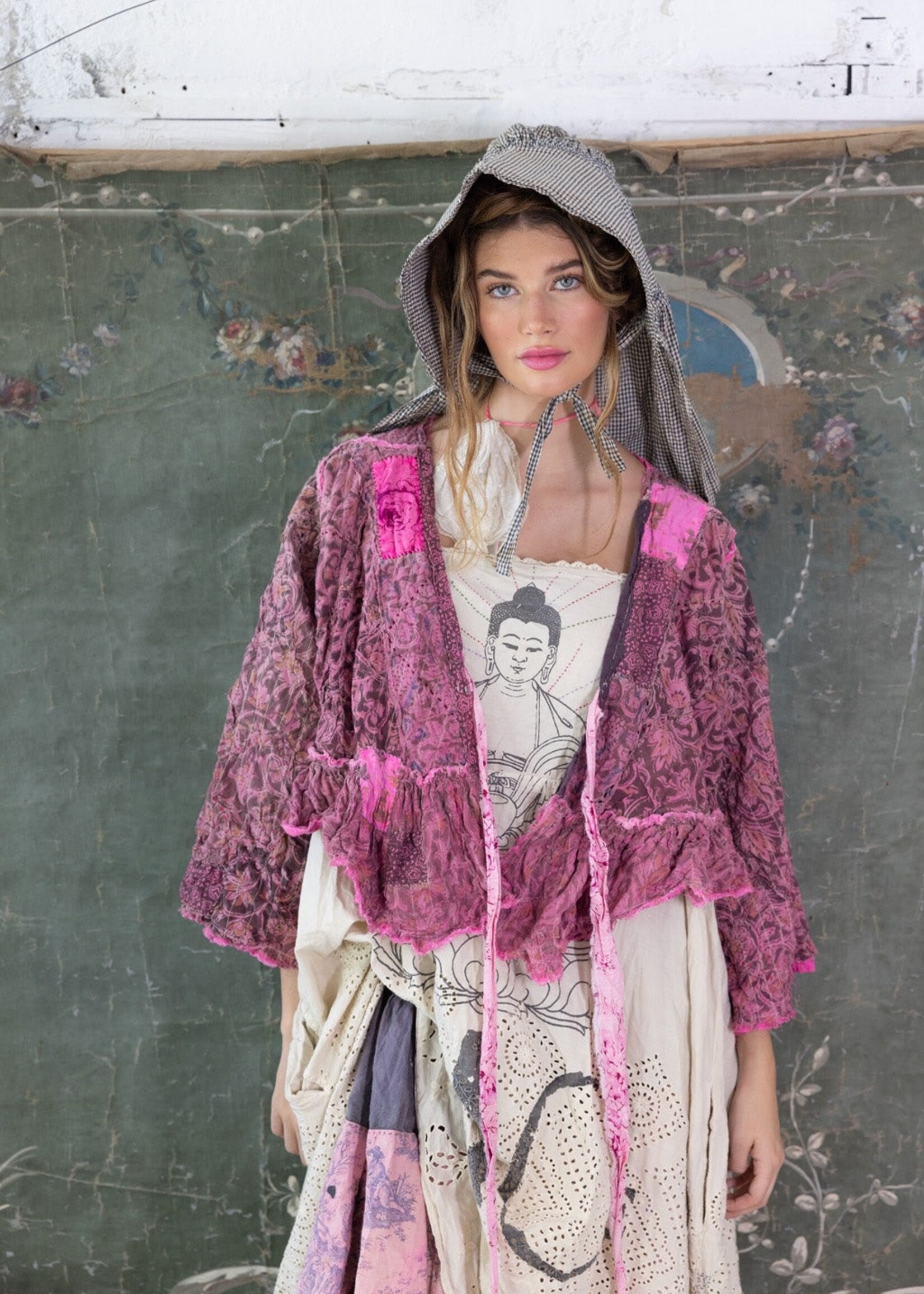 Magnolia Pearl Quilted Lise Lotte Piano Shawl Jacket 833 Pomegranate