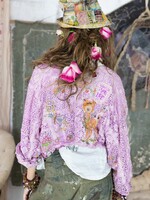 Magnolia Pearl Lil Friends Crop Leni Jacket 968 Purple Boba