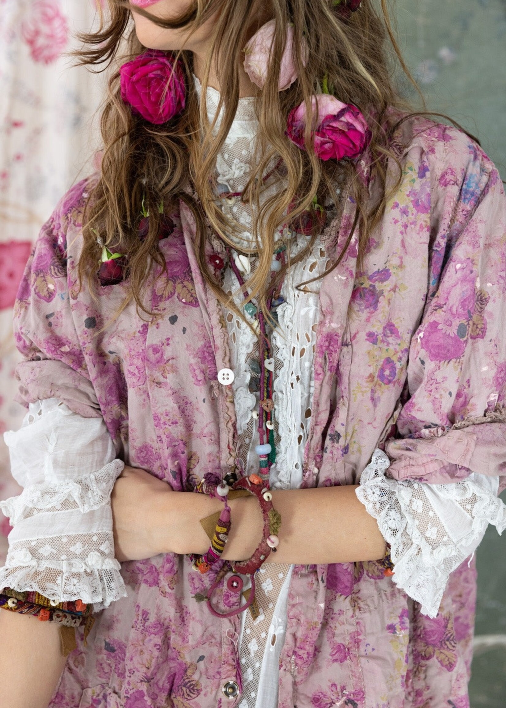Magnolia Pearl Floral Magda Shirt Top 1412 Rosewalk
