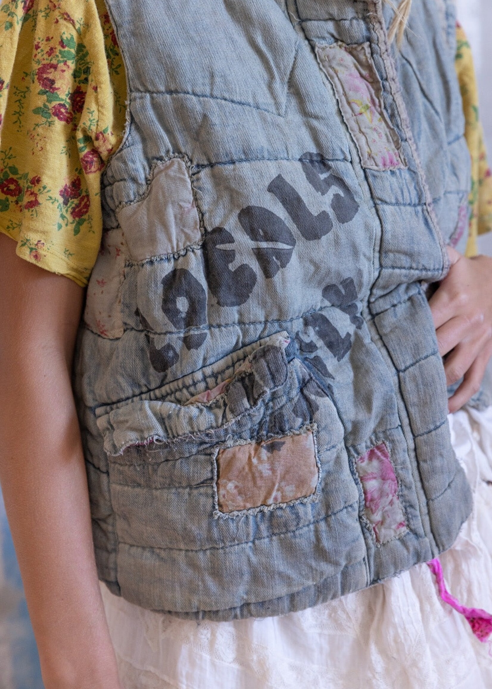 Magnolia Pearl Surf Fest Vest 069 Washed Indigo