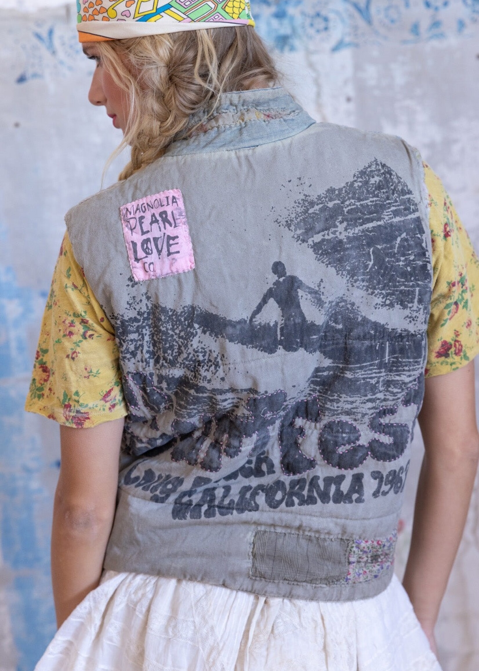 Magnolia Pearl Surf Fest Vest 069 Washed Indigo
