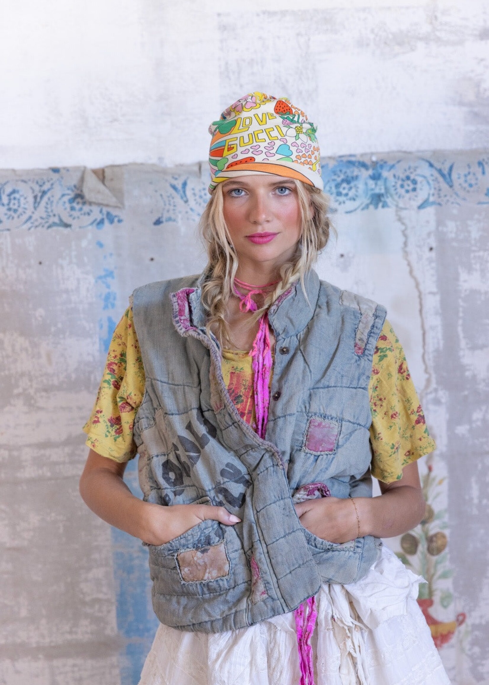 Magnolia Pearl Surf Fest Vest 069 Washed Indigo