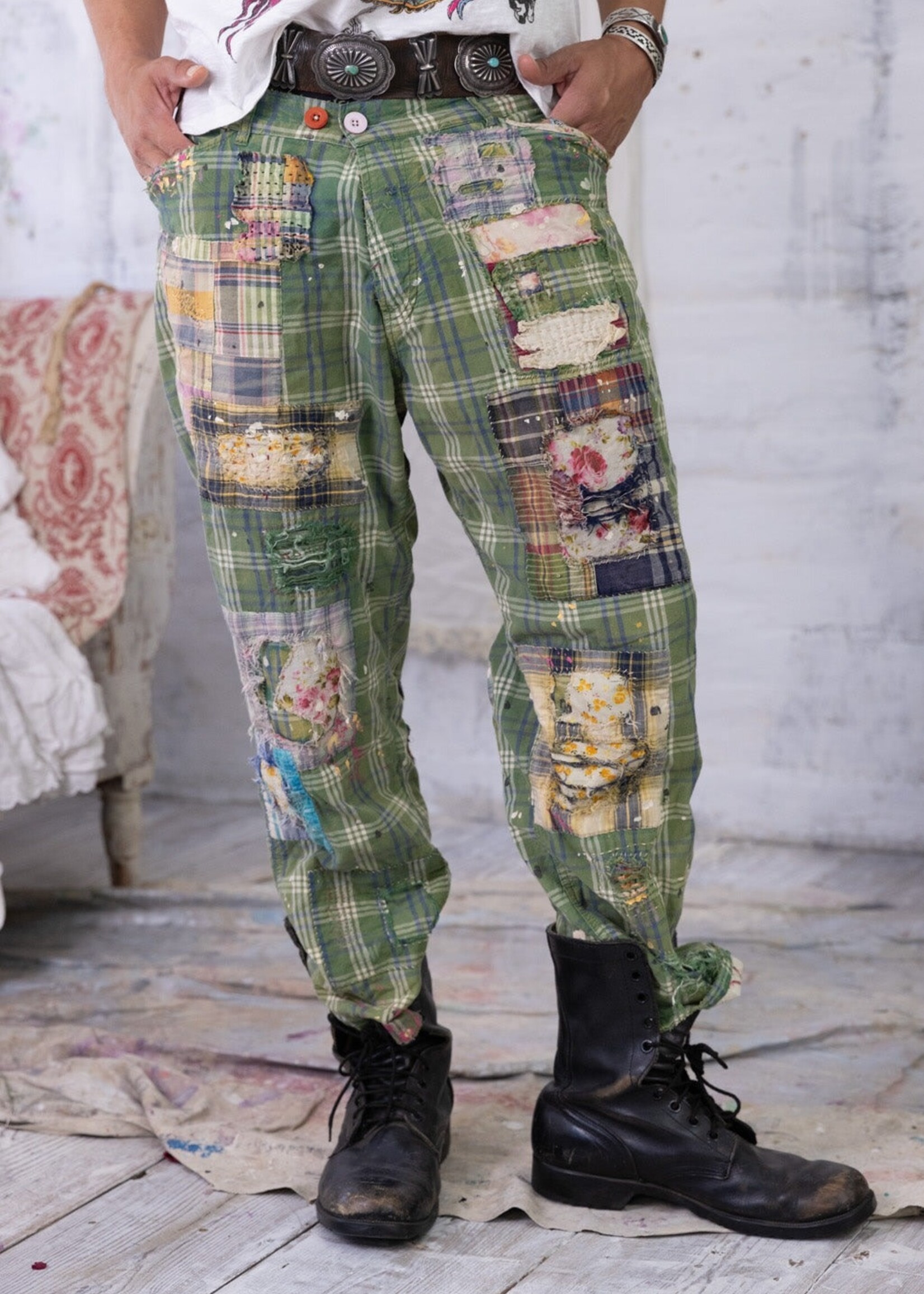 Magnolia Pearl Bobbie Trousers Romeo Check Pants 403