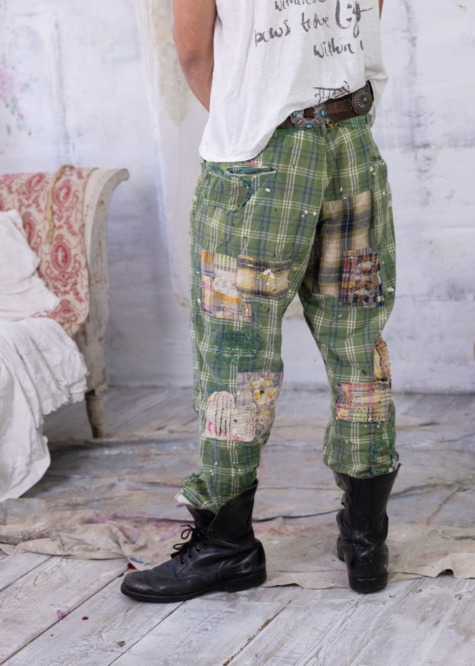 Magnolia Pearl Bobbie Trousers Romeo Check Pants 403
