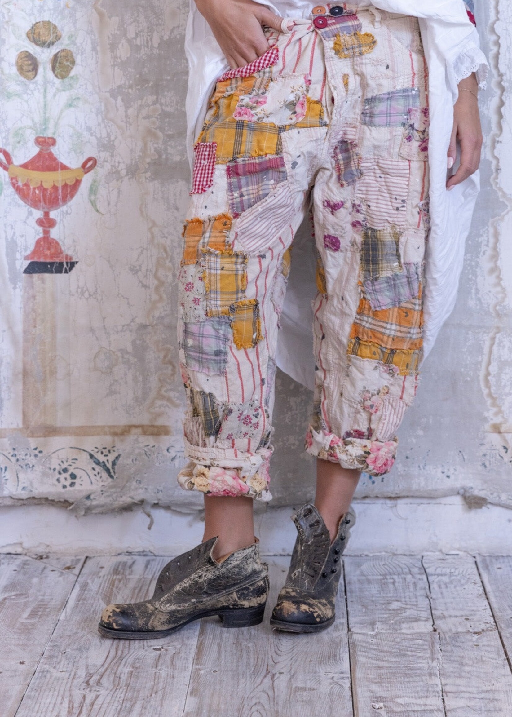 Magnolia Pearl Patchwork Miner Pants Encore Pants 542