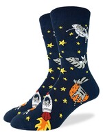Good Luck Sock Men's Space Cat Socks