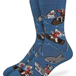 Good Luck Sock Men's Sharks vs Fishermen Socks