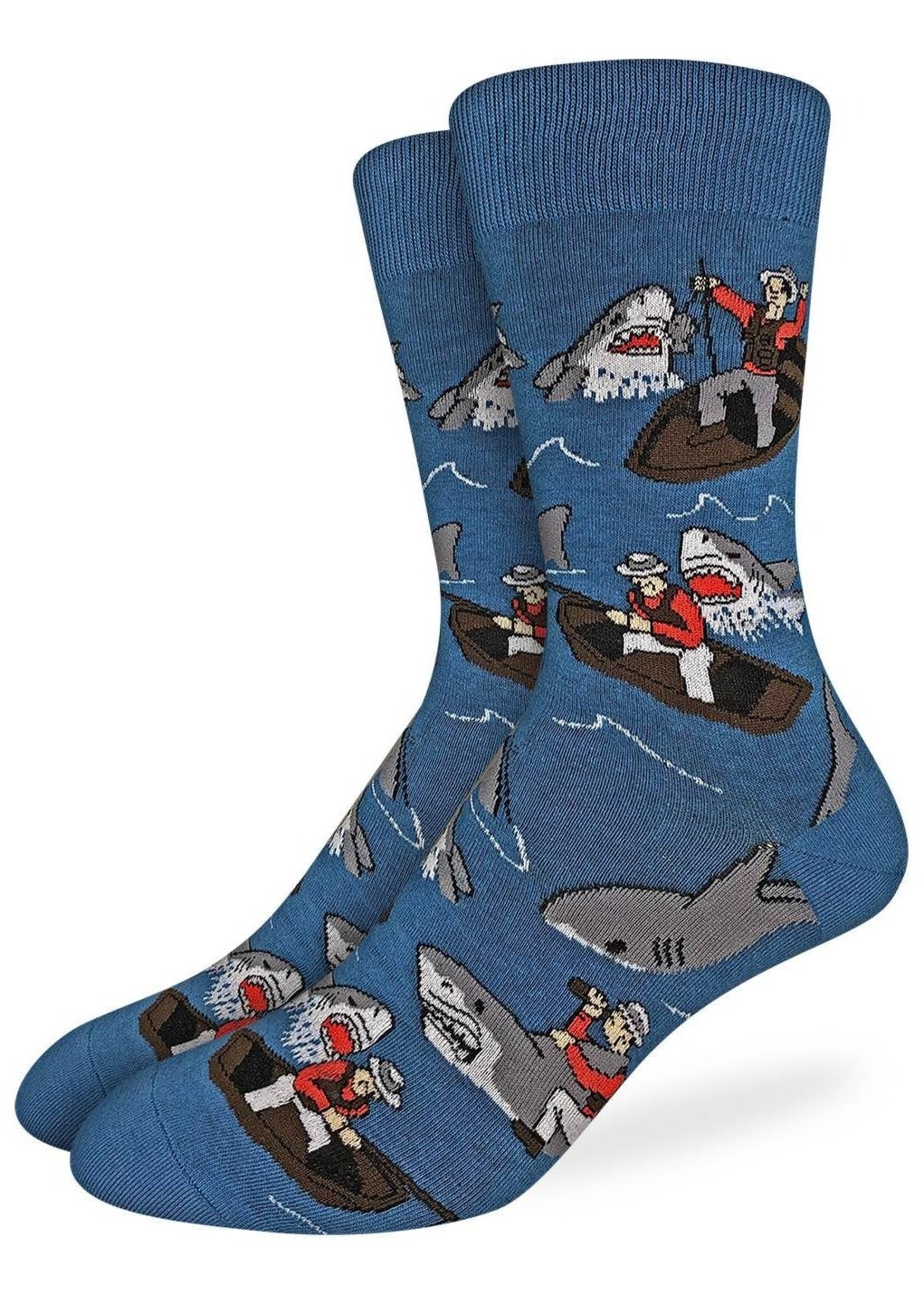 Good Luck Sock Men's Sharks vs Fishermen Socks