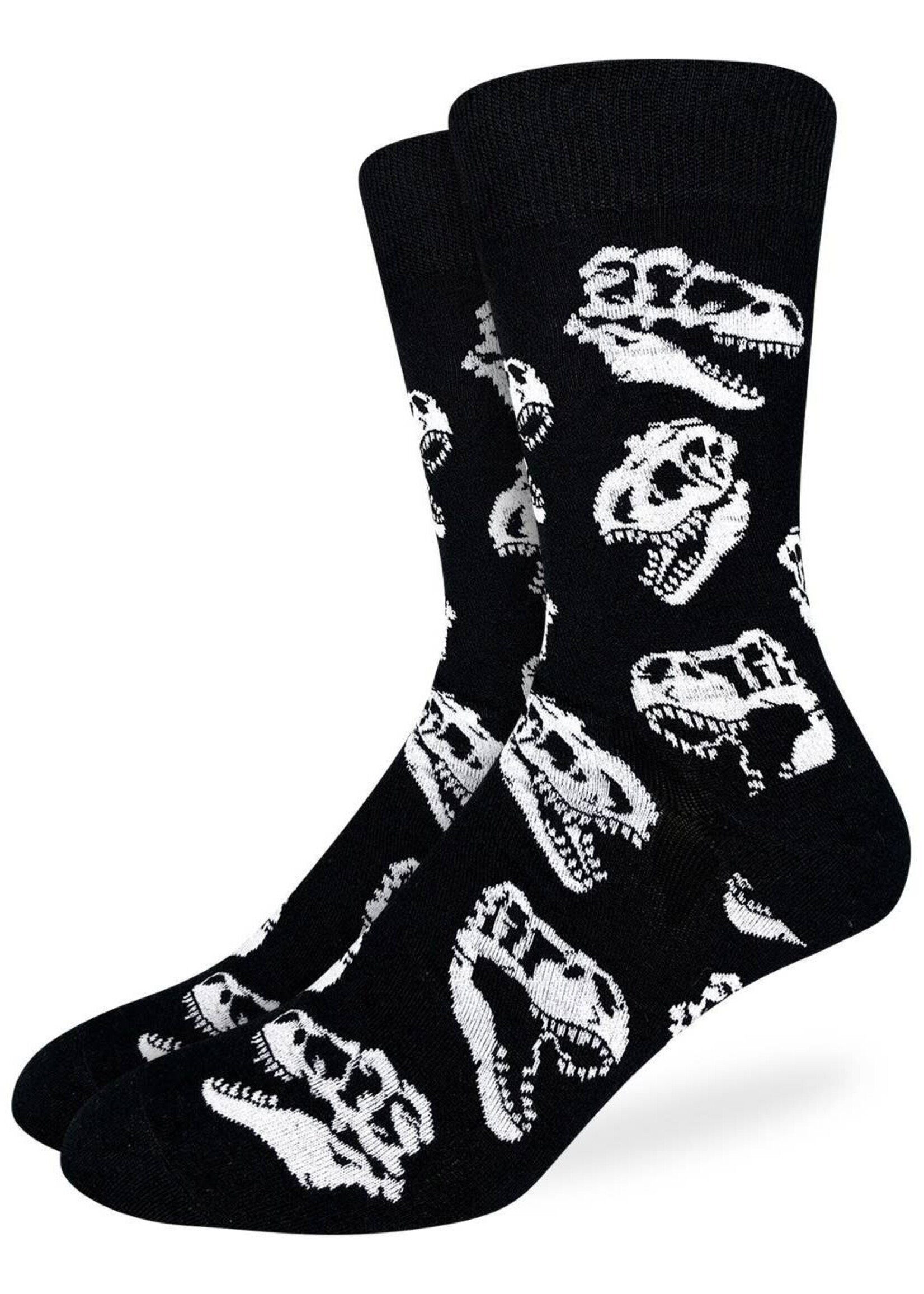 Good Luck Sock Men's Dinosaur Skulls Socks