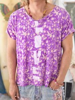 Magnolia Pearl Art of Love Blockprint Tee Top 1734 Freedom