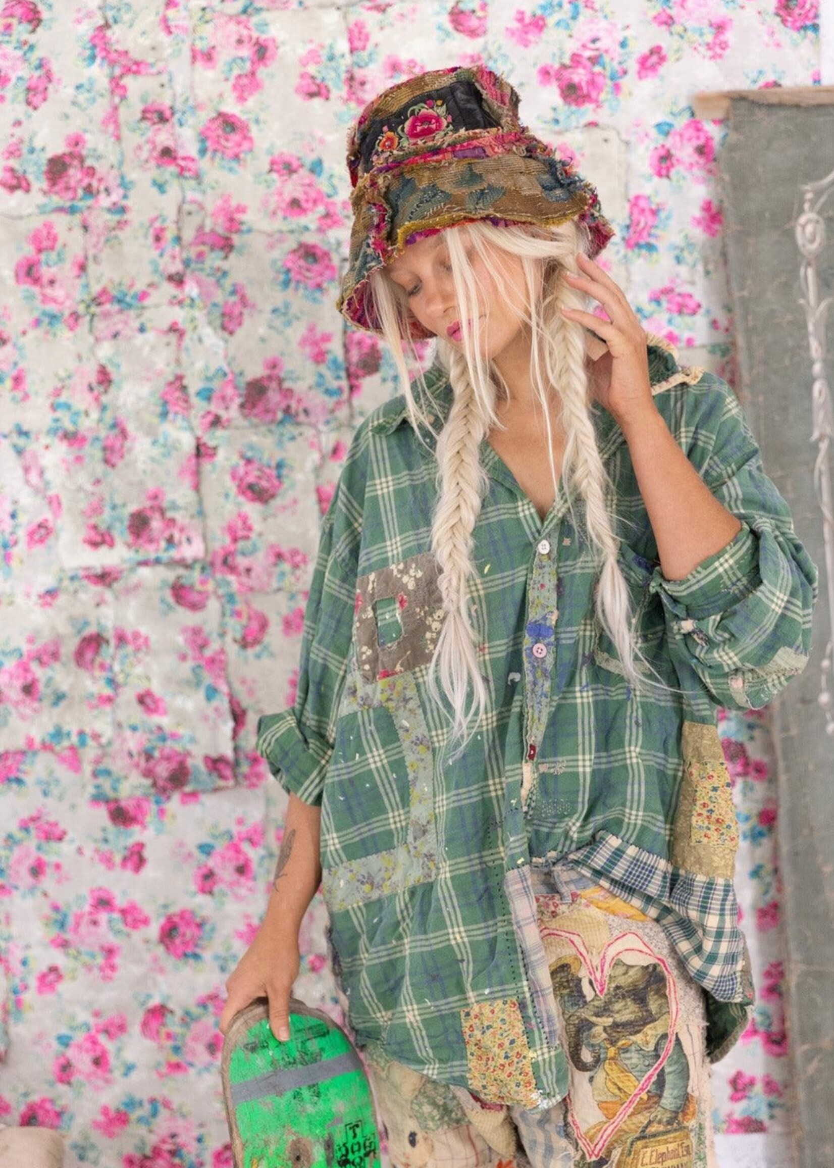 Magnolia Pearl Landes Workshirt Top 1525 Romeo Check