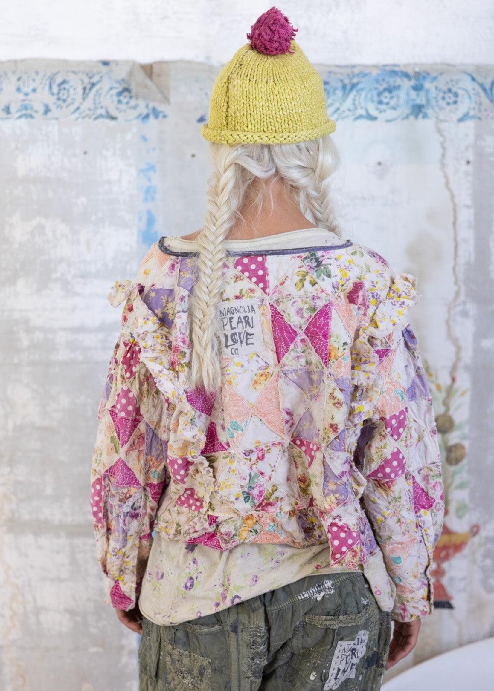 Magnolia Pearl Quiltwork Bach Cropped Jacket Top 1577 One Size