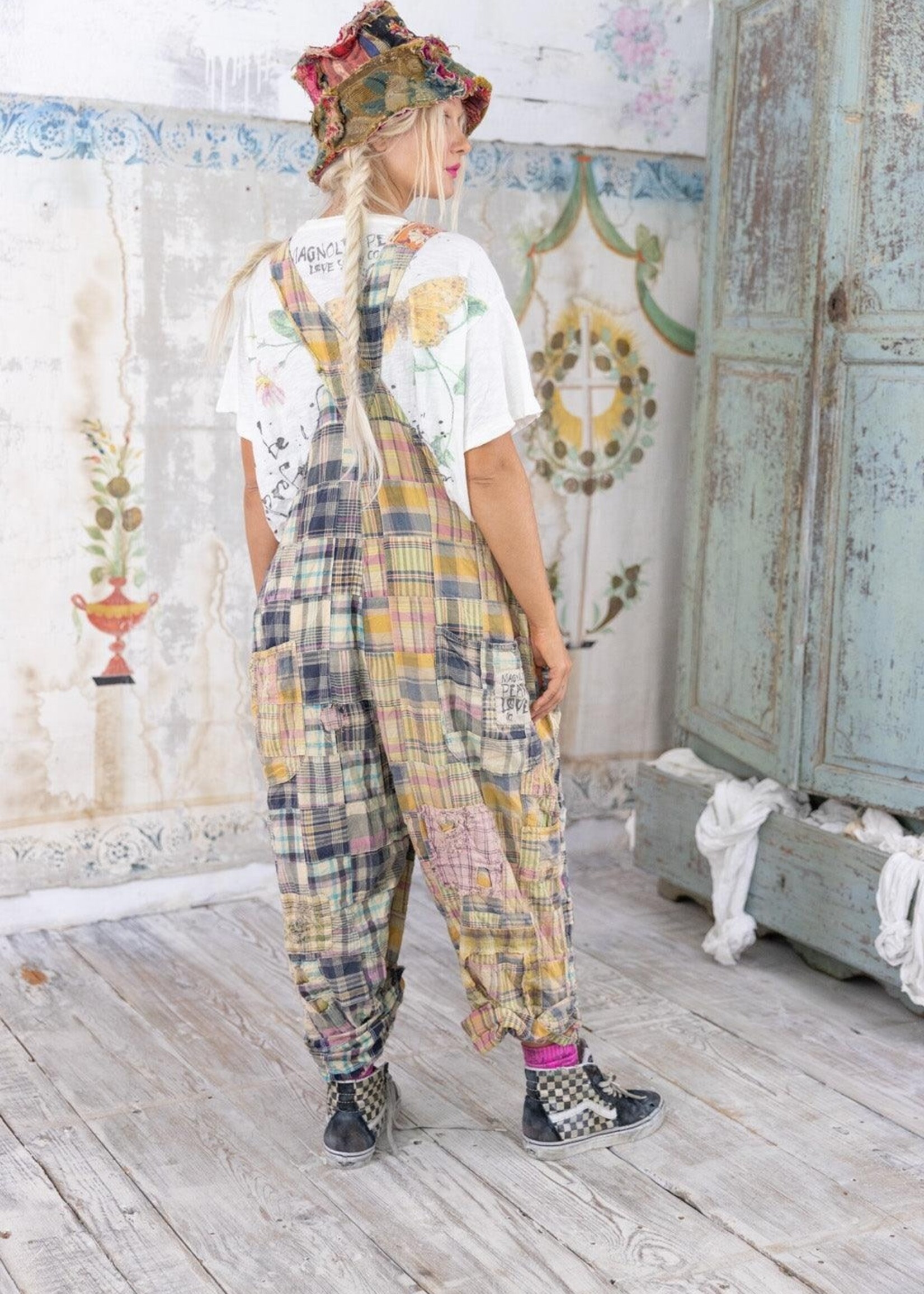 Magnolia Pearl Patchwork Love Overalls 073 Madras Tropical