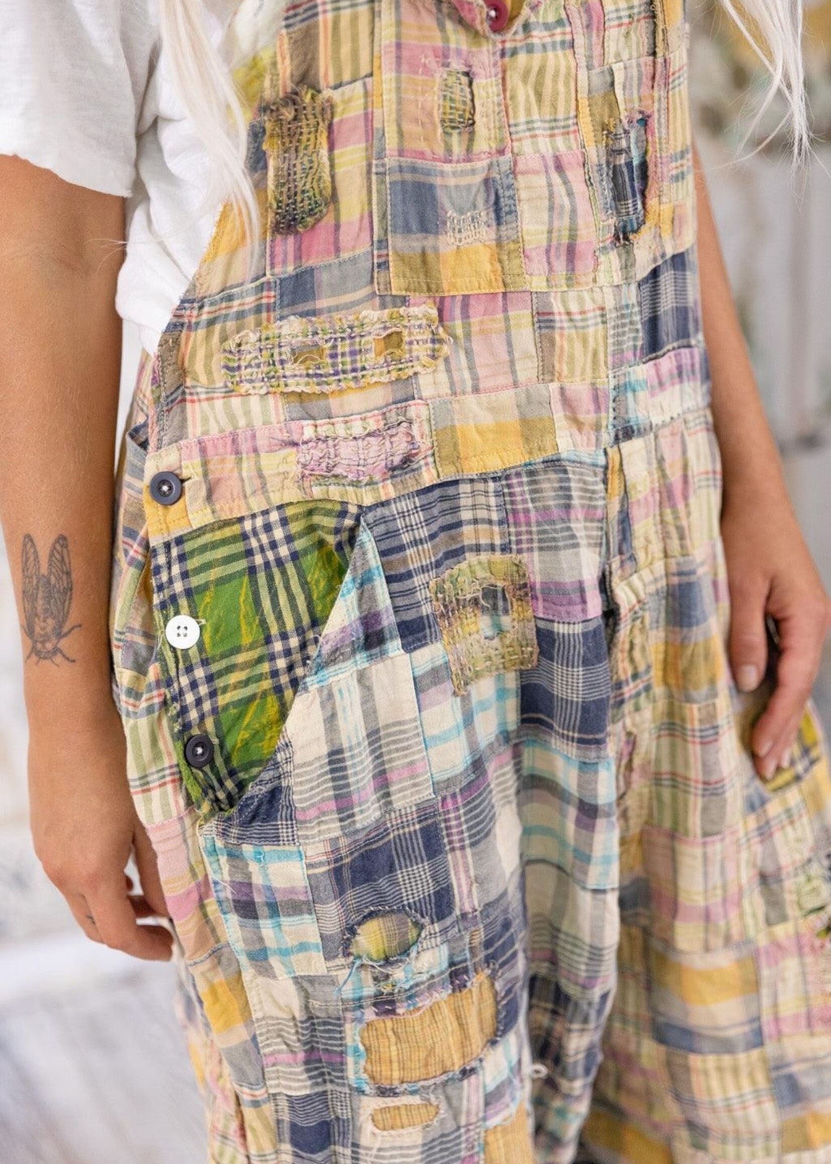Magnolia Pearl Patchwork Love Overalls 073 Madras Tropical