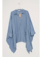 LOU+LOU LOU+LOU Linen Tunic Top w/ pockets One Size
