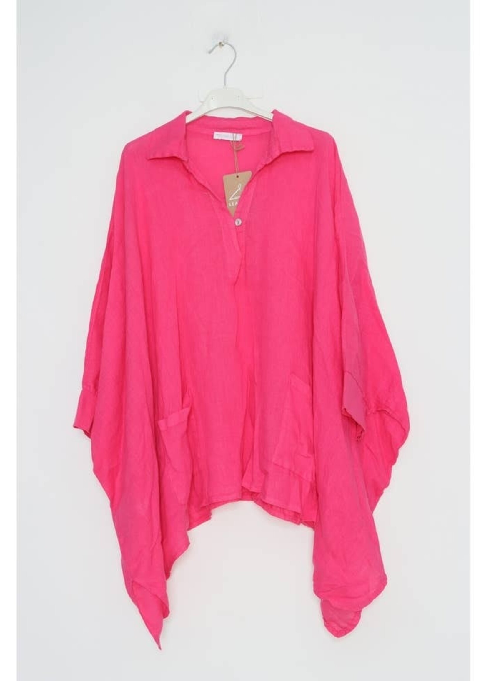 LOU+LOU LOU+LOU Linen Tunic Top w/ pockets One Size