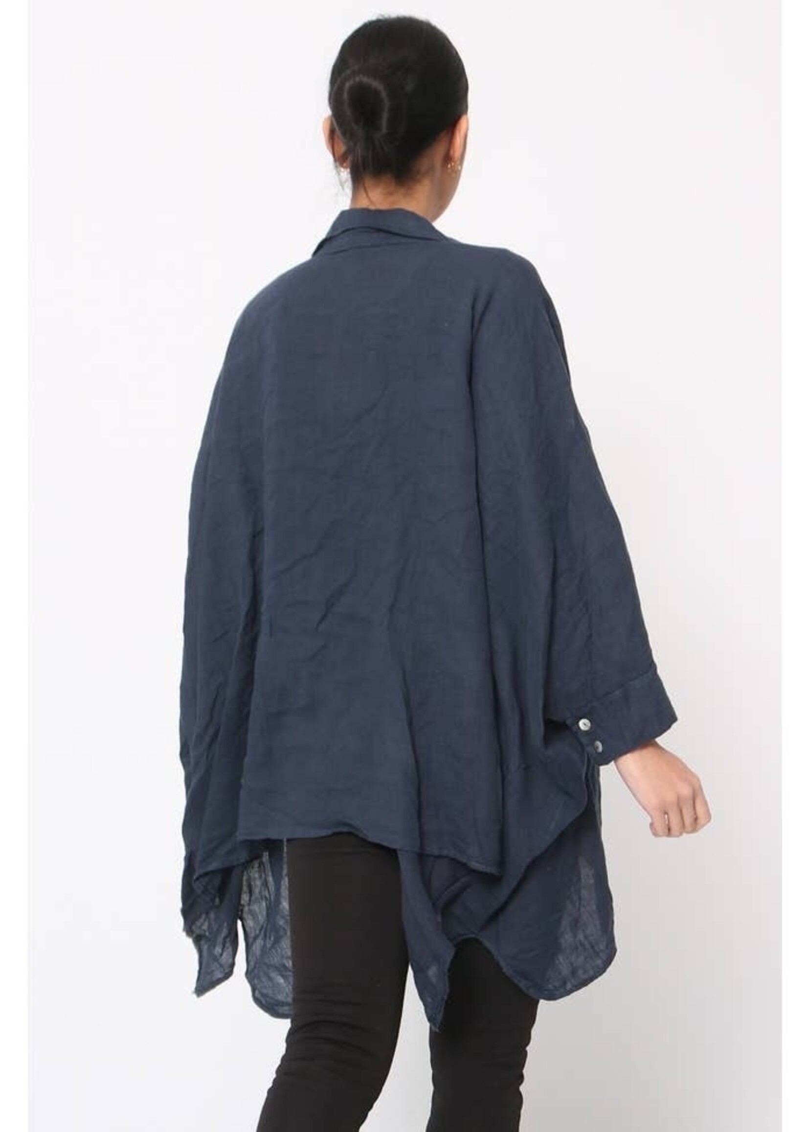 LOU+LOU LOU+LOU Linen Tunic Top w/ pockets One Size