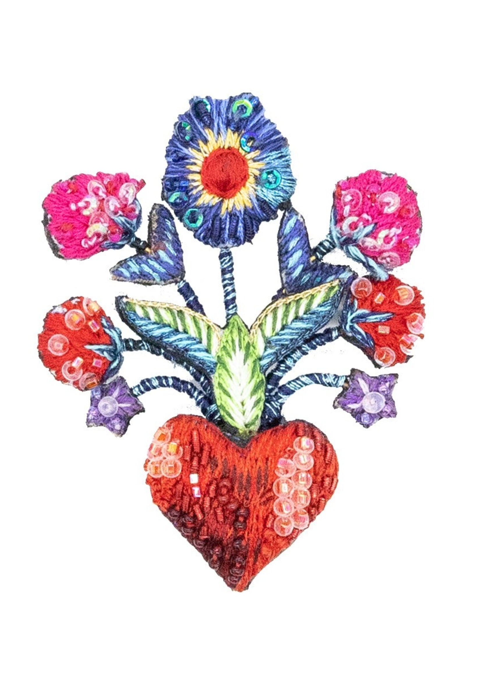 Trovelore Handmade Frida's Flowers Brooch Pin