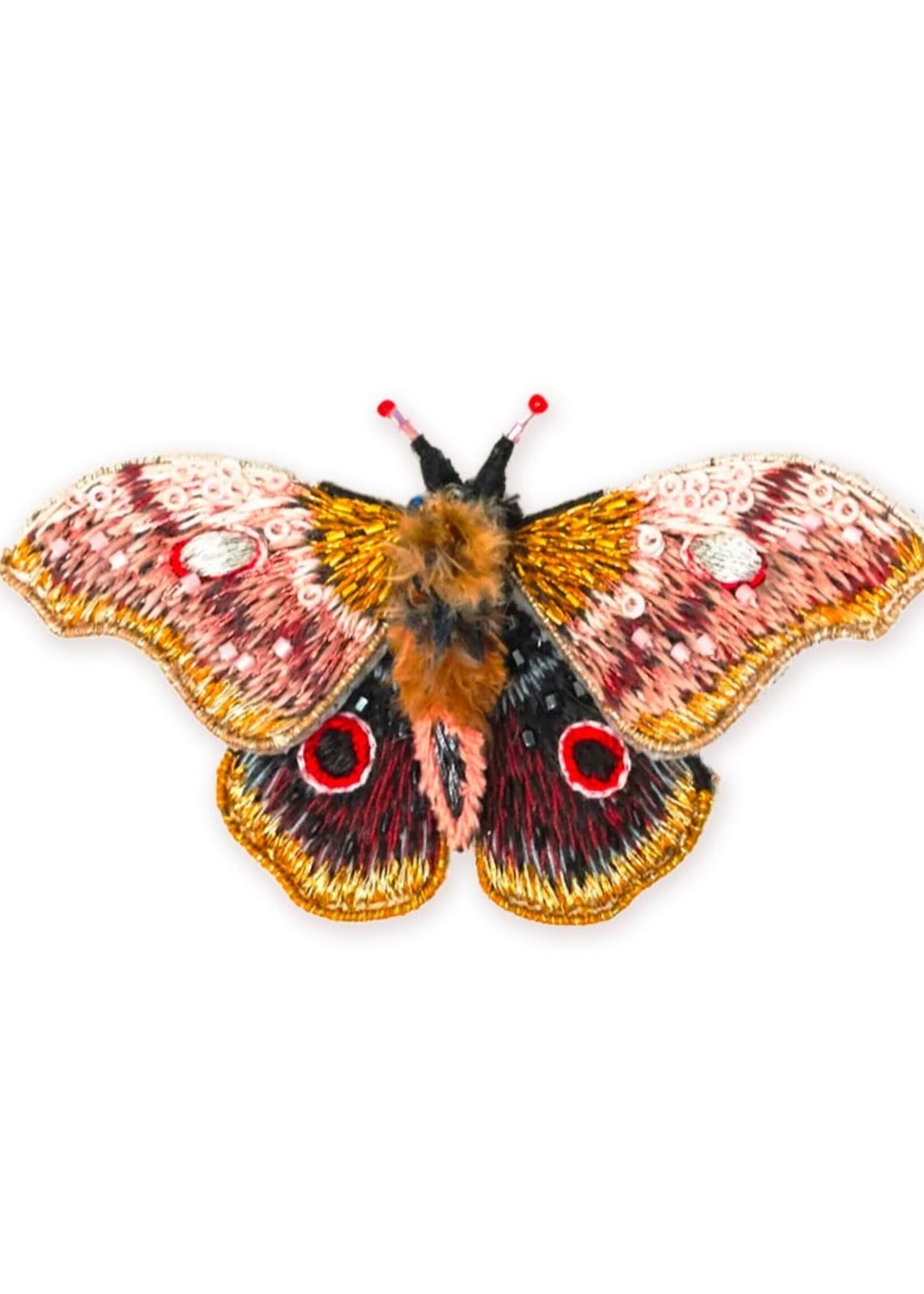 Trovelore Handmade Emperor Mopane Moth Brooch Pin PREORDER
