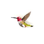 Trovelore Handmade Sparkling Hummingbird Brooch Pin