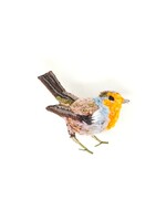 Trovelore Handmade Robin Red Breast Brooch Pin