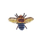 Trovelore Handmade Blue Banded Bee Brooch Pin