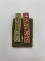 Powder UK Powder UK Coral and Green Garland Bar Hairclips