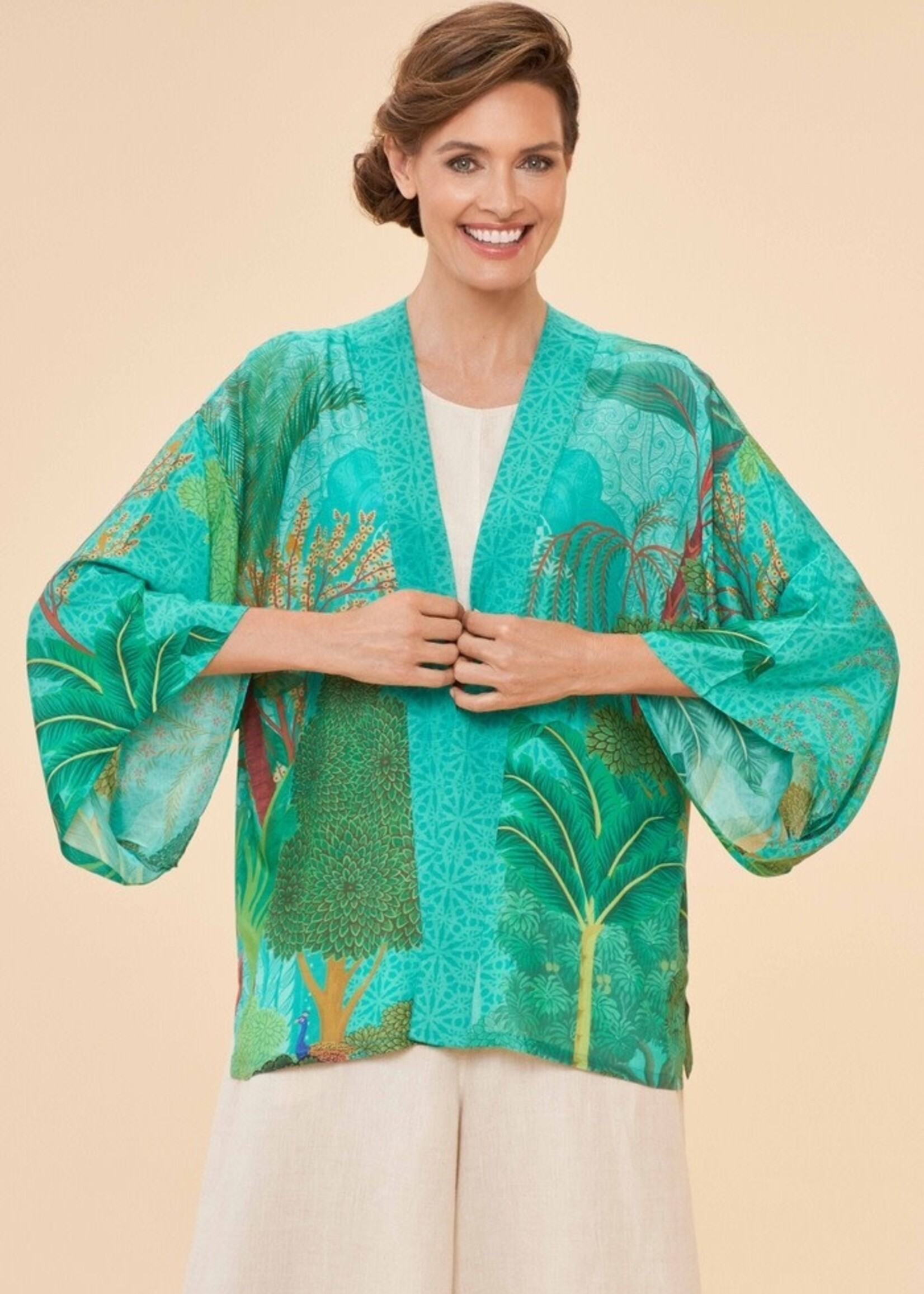 Powder UK Powder UK Kimono Jacket Secret Paradise Aqua