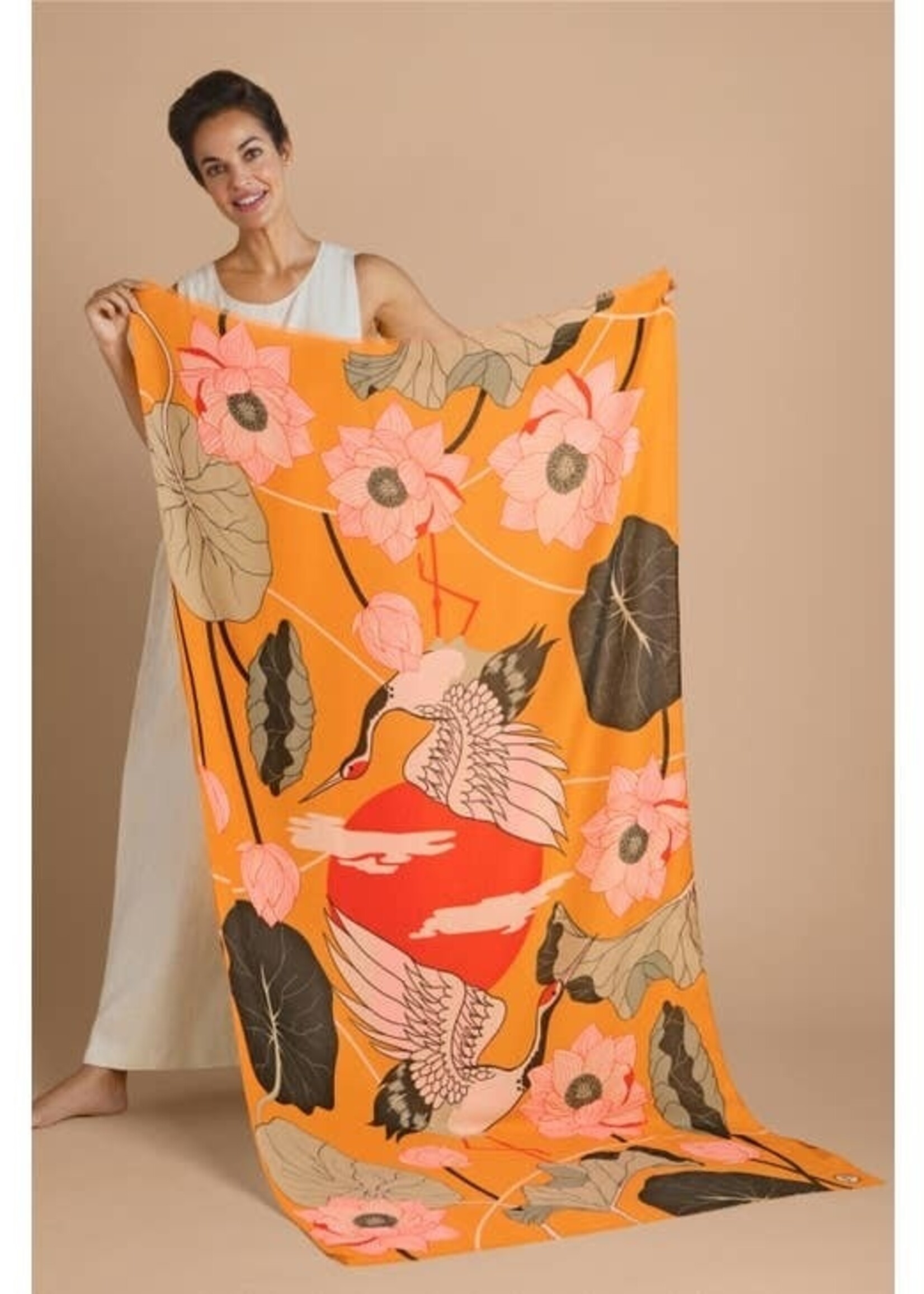 Powder UK Powder Crane at Sunrise Scarf Mustard