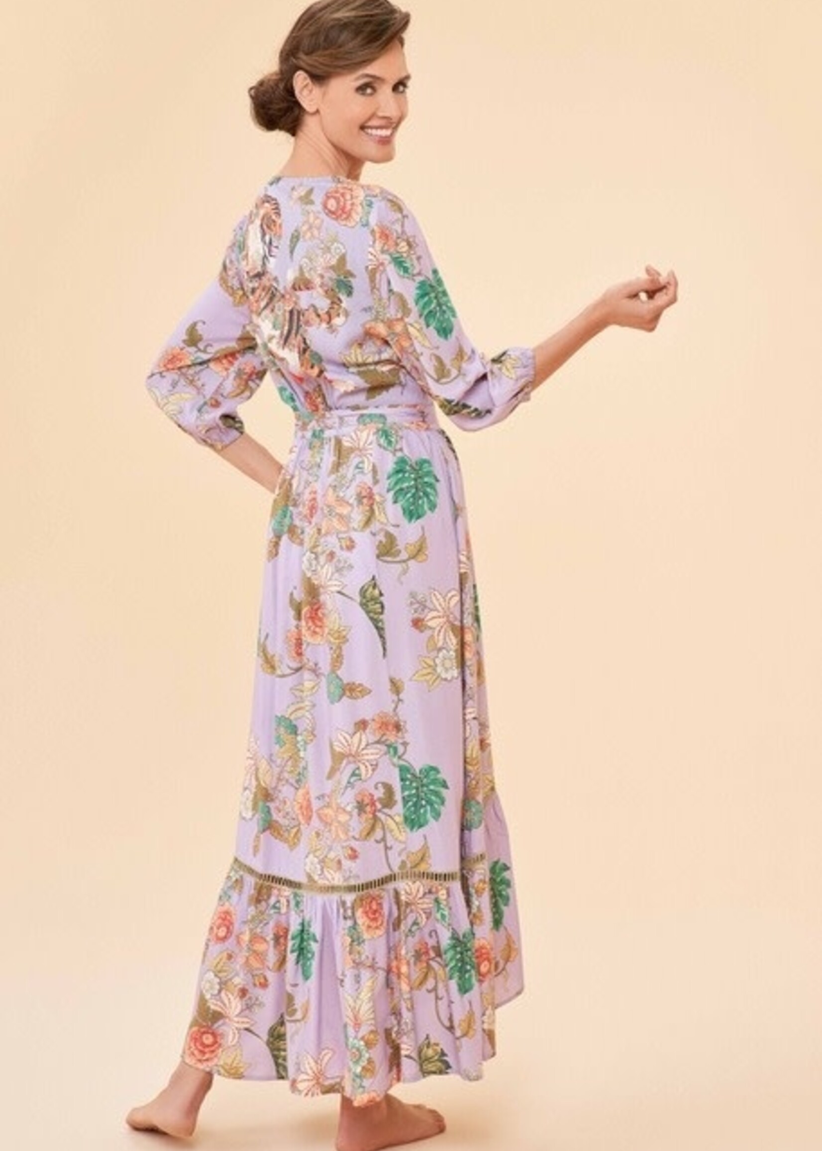 Powder Wrap Dress Prancing Tiger Lilac
