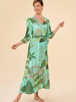 Powder UK Powder Wrap Dress Secret Paradise Aqua