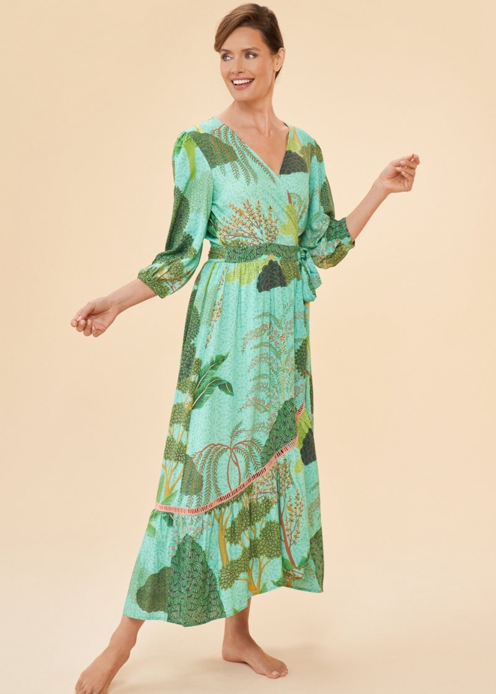 Powder Wrap Dress Secret Paradise Aqua