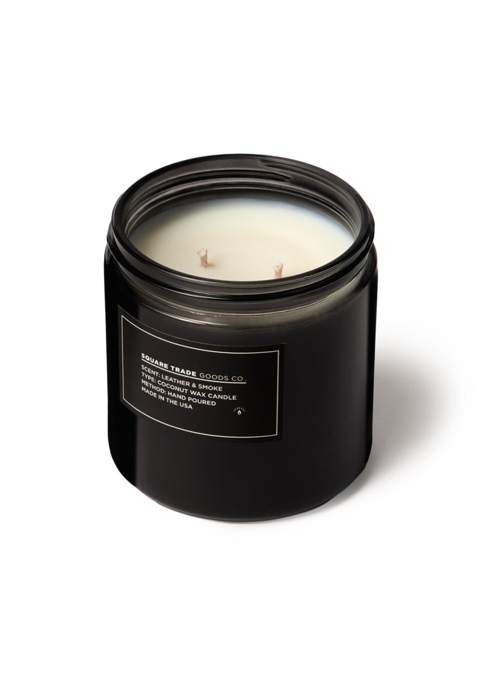 Square Trade Goods Co Leather &  Smoke Candle