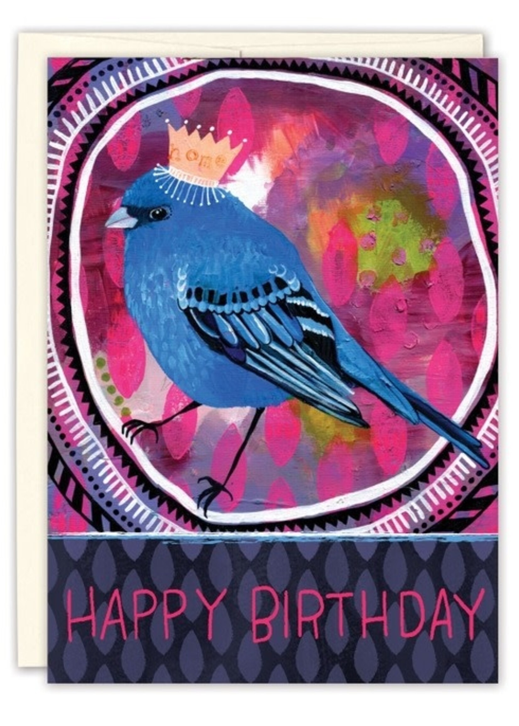 Biely & Shoaf Co Bird Crown Birthday Card Jessica Swift