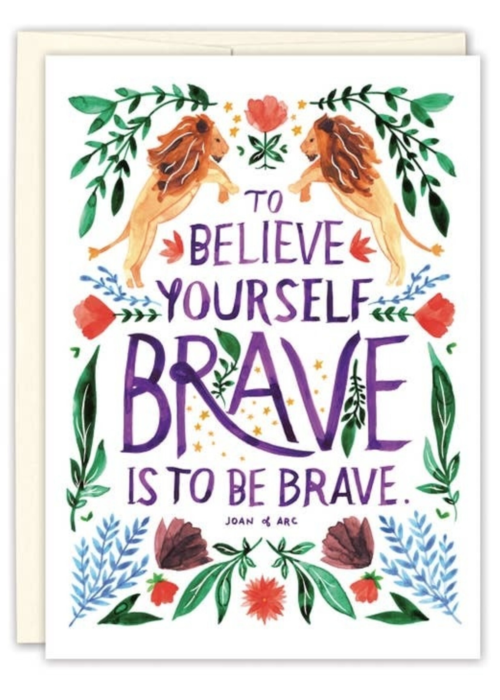 Brave Lions Encouragement Card Meera lee Patel