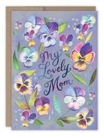 Mother's Day Lovely Pansies card Katie Daisy