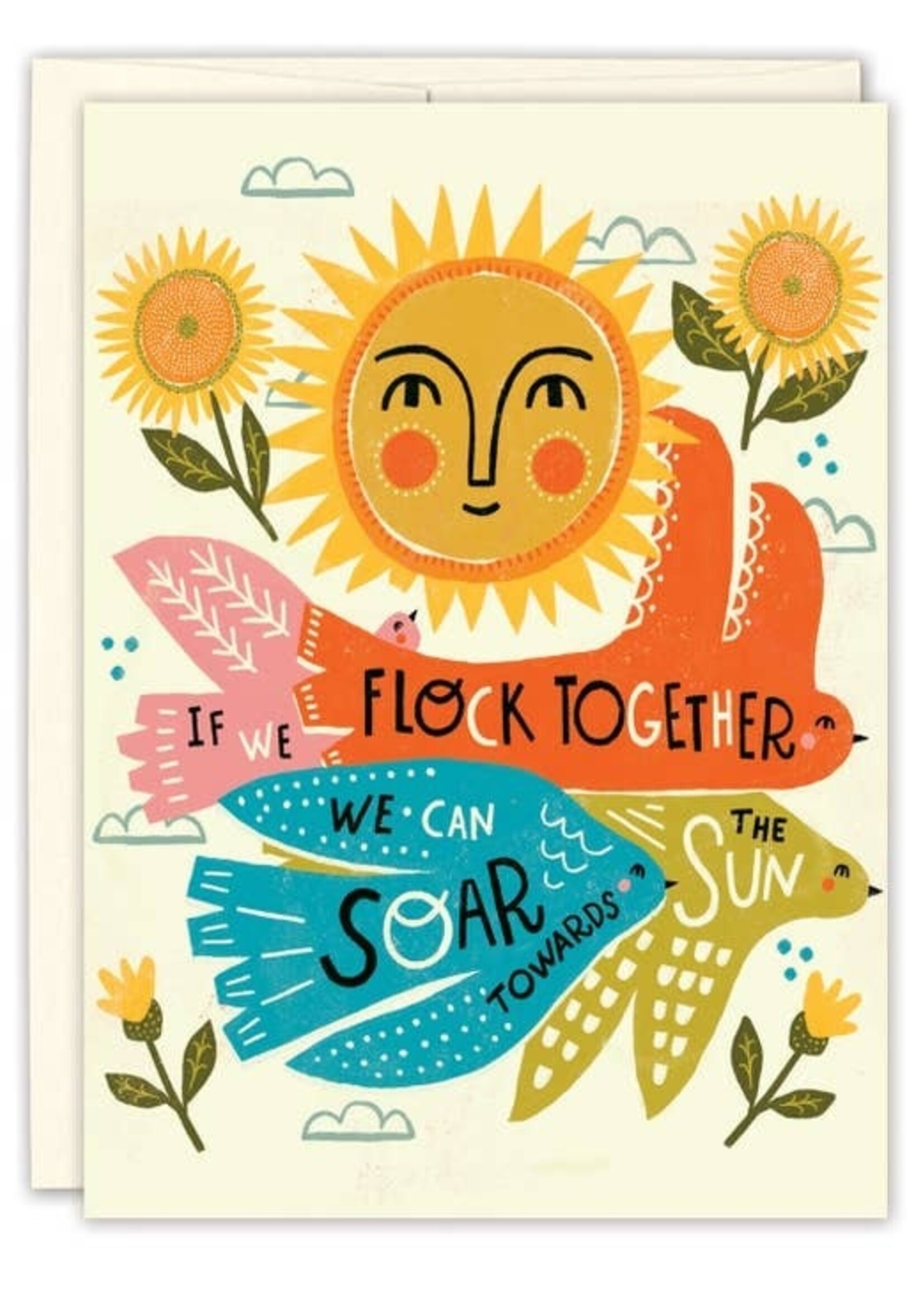 Friendship Sunshine Bird Flock card Kenzie Kae Elston