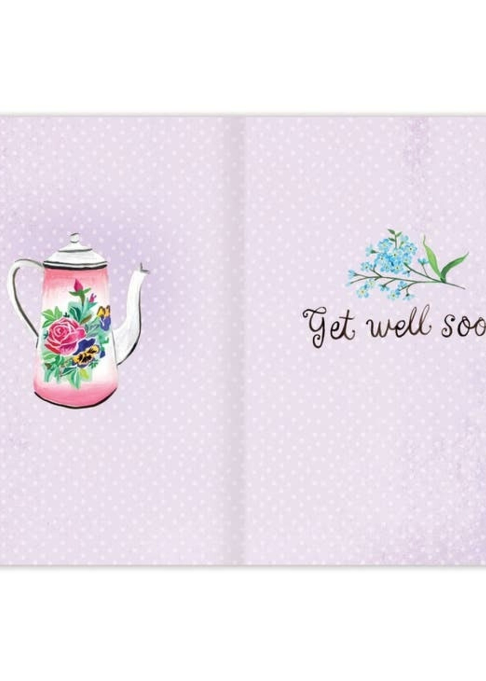 Biely & Shoaf Co Teapots Get Well Card Katie Daisy