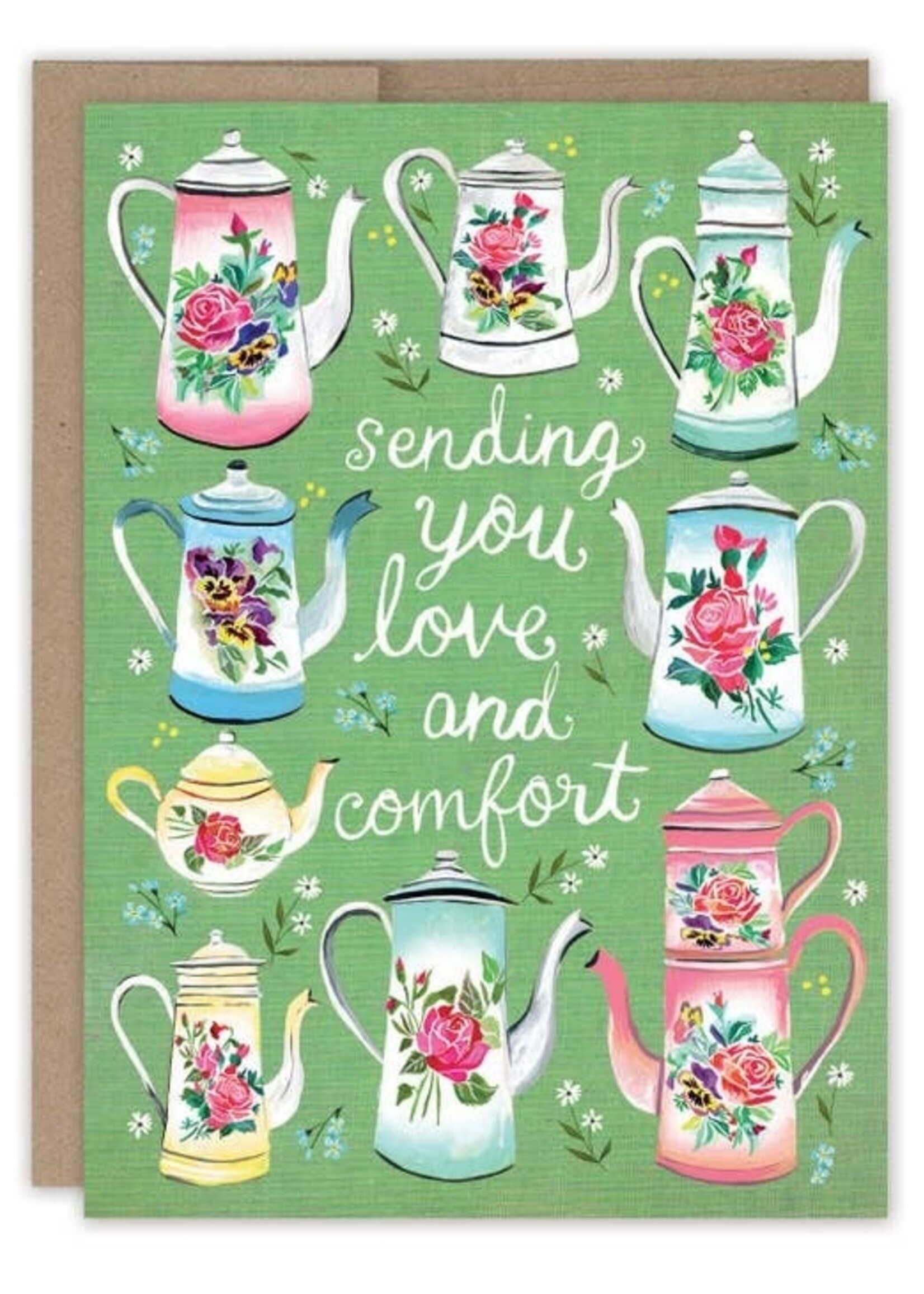 Biely & Shoaf Co Teapots Get Well Card Katie Daisy