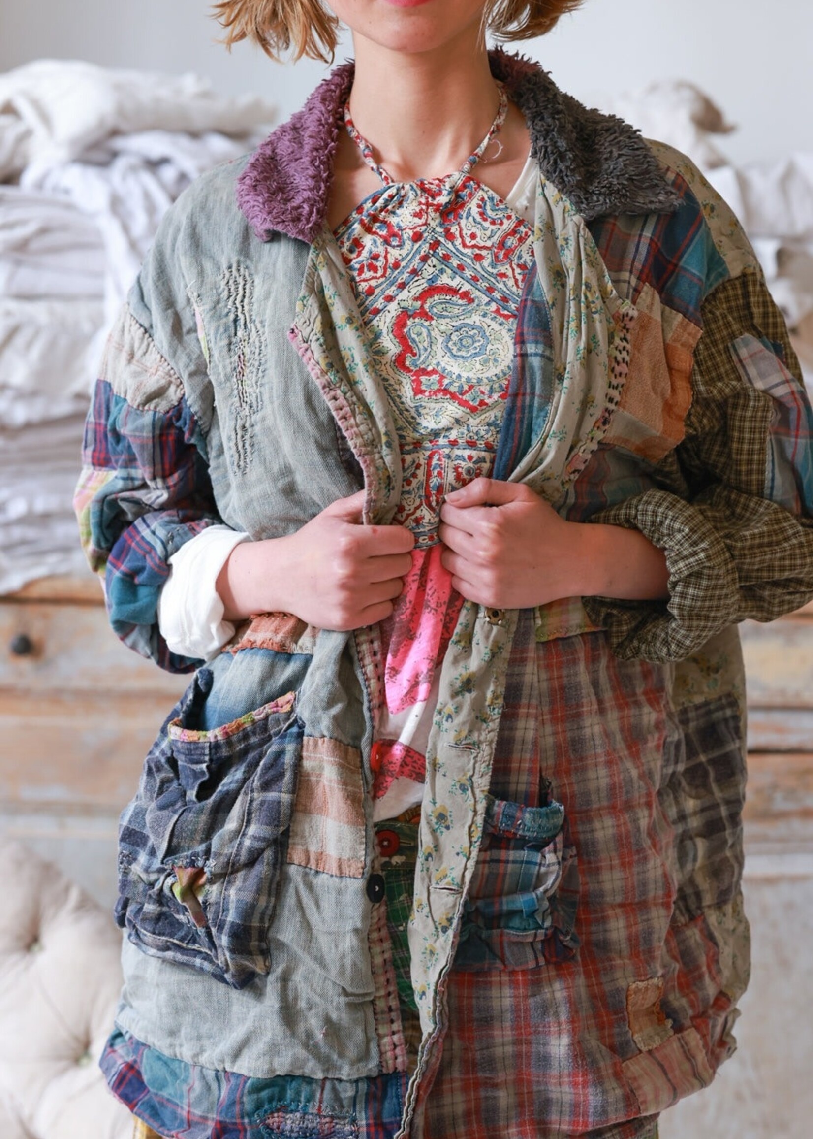 Magnolia Pearl Patchwork Kathmandu Dragon Jacket 936
