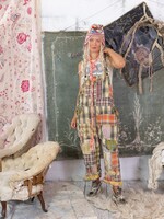 Magnolia Pearl Patchwork Love Overalls 073 Madras Rainbow