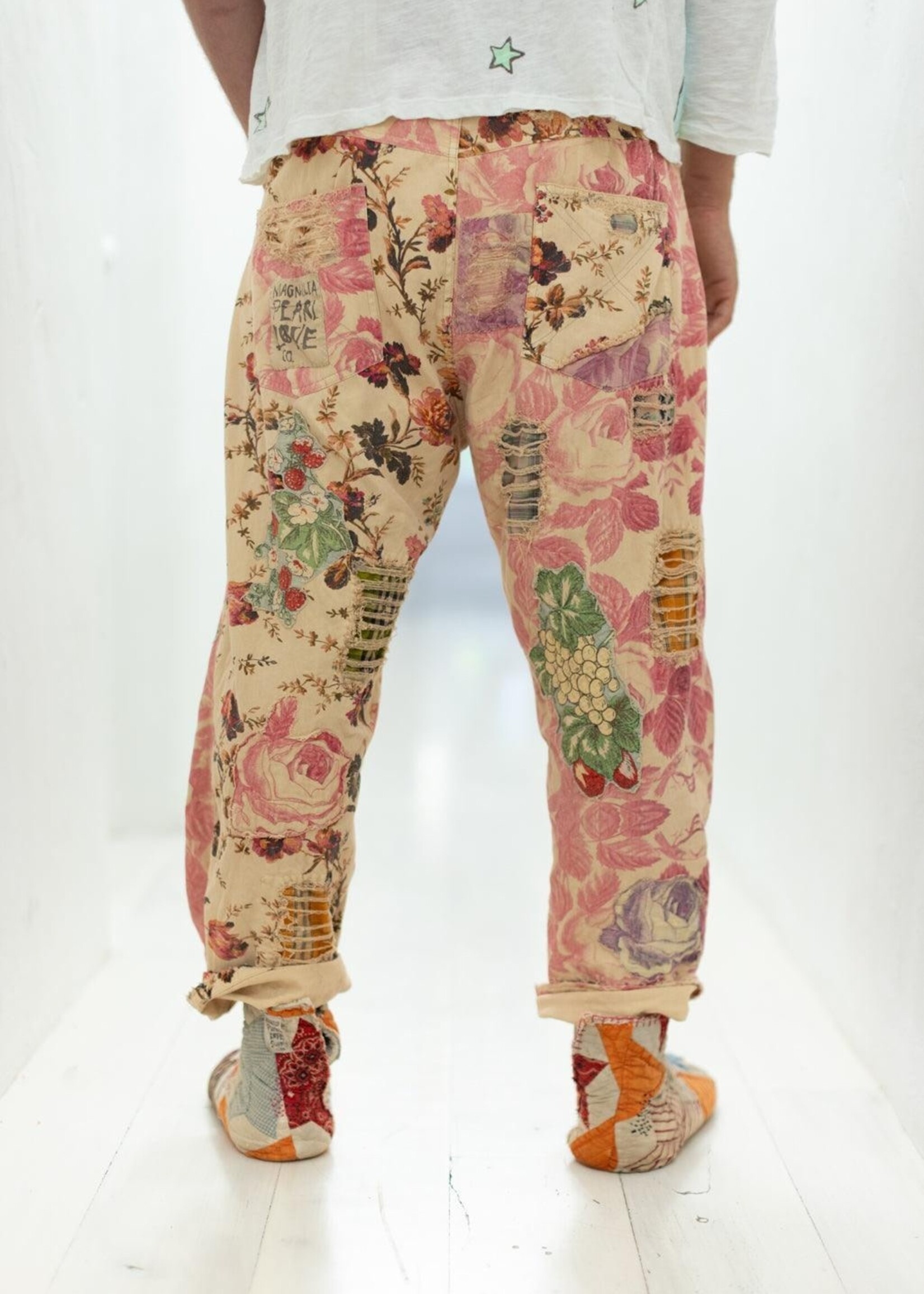 Magnolia Pearl Floral Miner Denim Pants 522 Strawberry Patch One Size