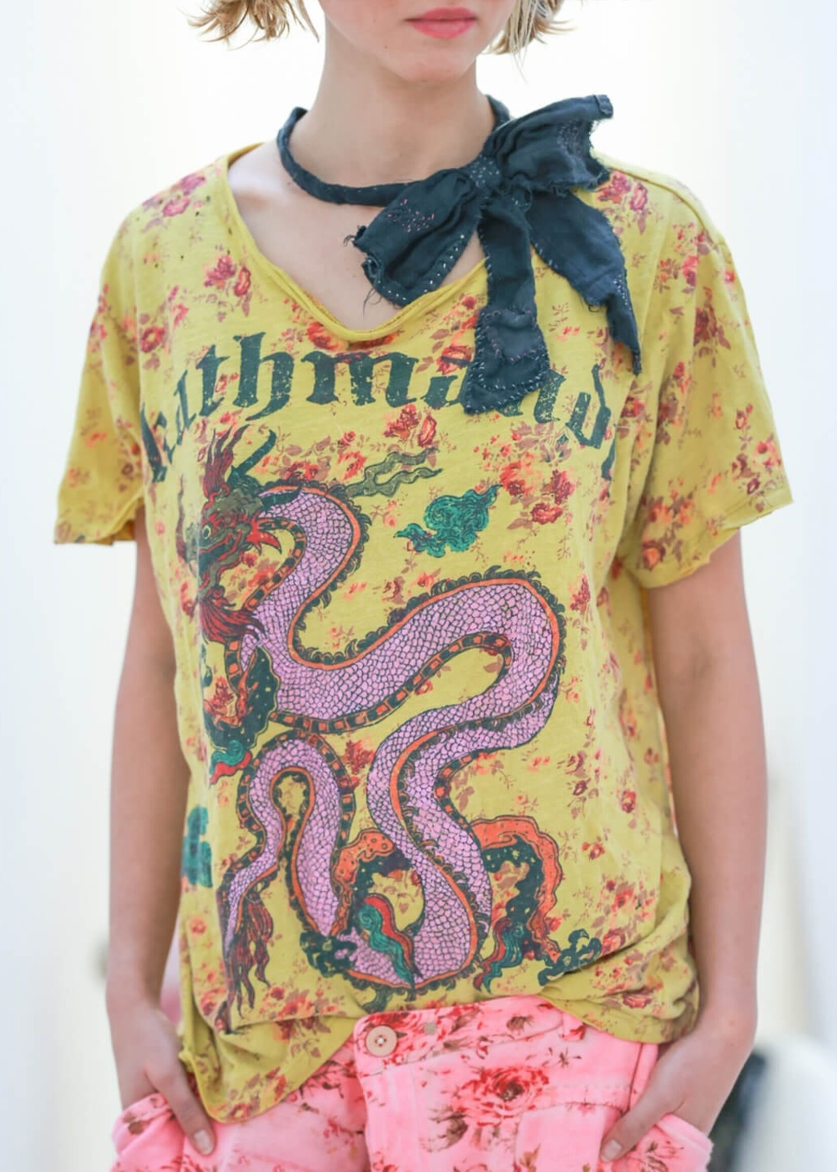 Magnolia Pearl Floral Print Kathmandu Tee Top 1753 Special