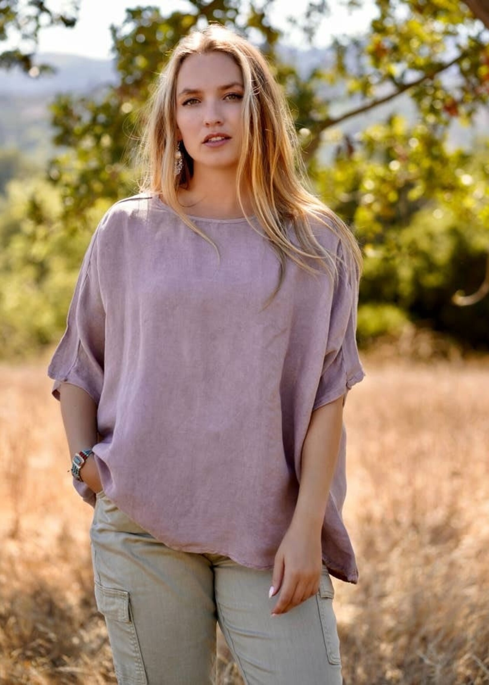 Everly Linen Top - One Size
