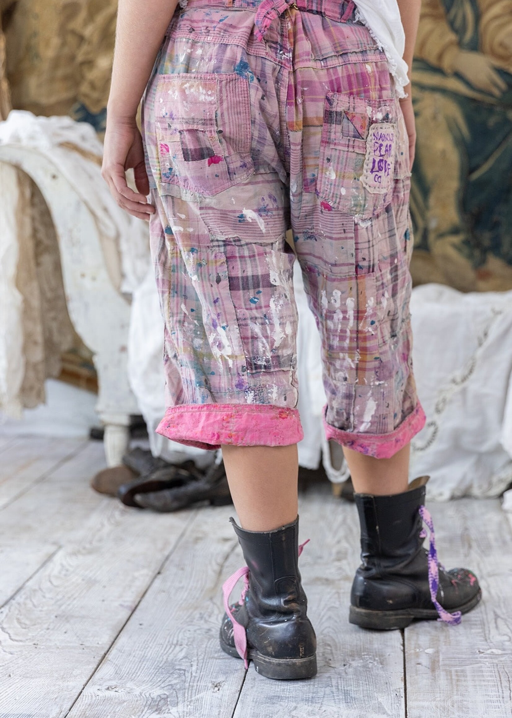 Magnolia Pearl Patchwork Miner Shorts 036 Madras Pink